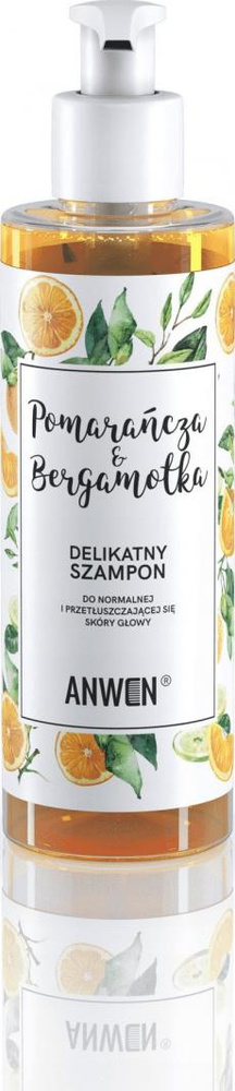 Anwen Orange and Bergamot Gentle Shampoo for Normal and Oily Scalp 200ml
