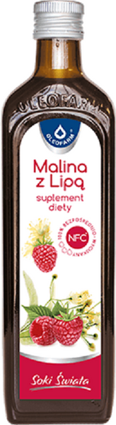 Oleofarm World's Juices Raspberry and Linden Juice for Immunity Support 490ml