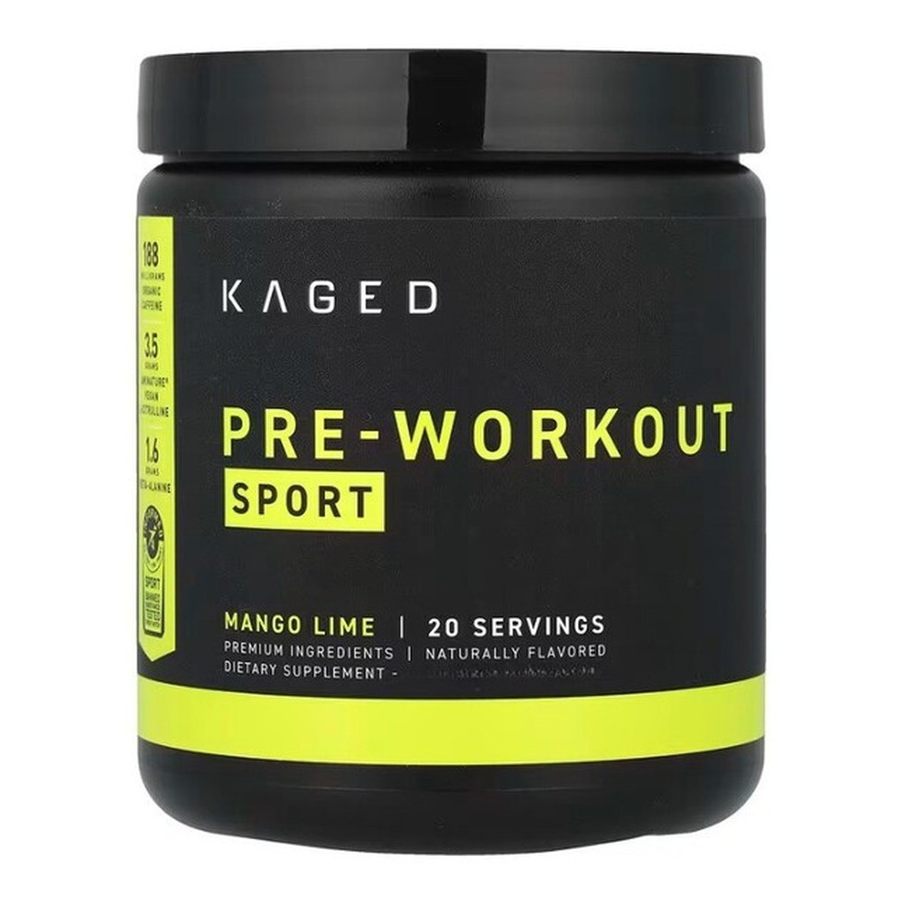 Kaged Muscle Pre-Kaged Sport Pre-Workout for Energy and Endurance 266g