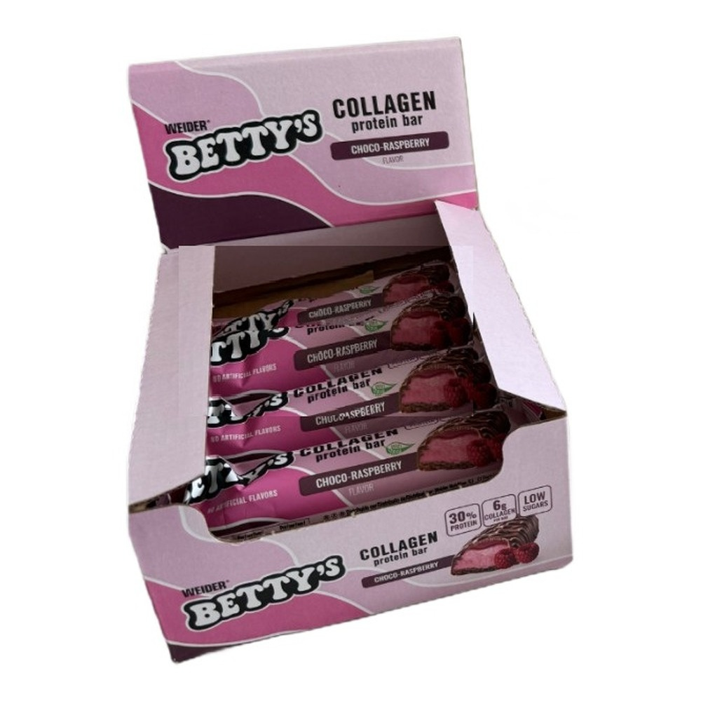 Weider Betty's Collagen Protein Bar, Choco-Raspberry - 12 x 50g