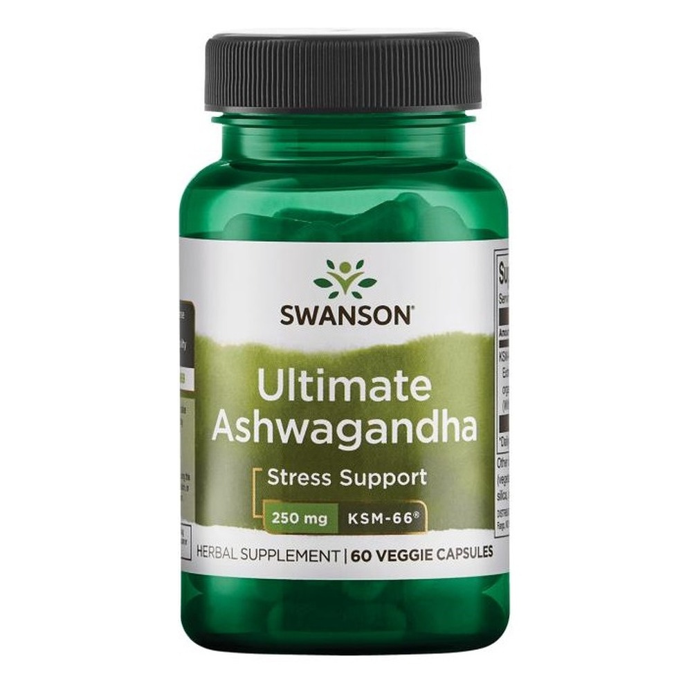 Swanson Ashwagandha KSM-66 250mg for Stress Support 60 Capsules