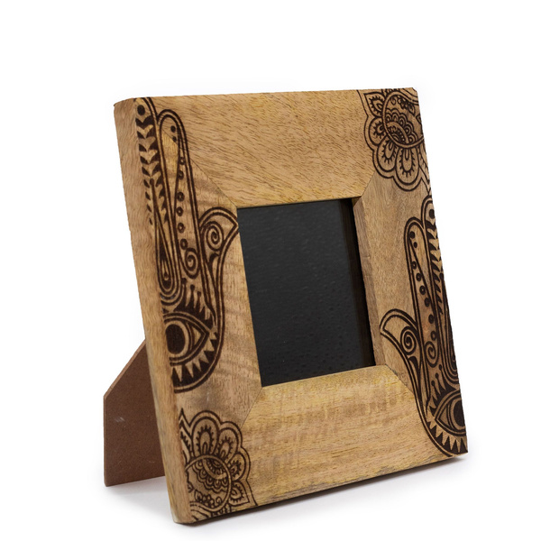 Small Mango Wood Picture Framel (for 10x10cm) 20x20x2cm - Hansa - Black