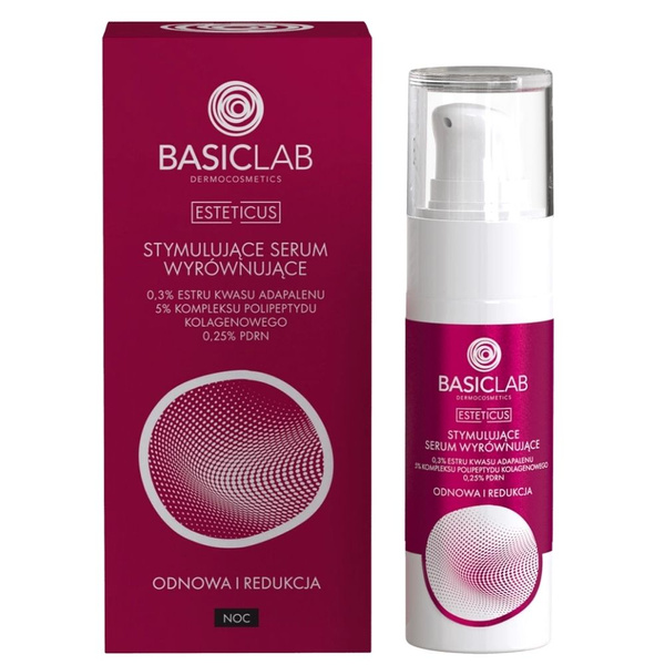BasicLab Dermocosmetics Stimulating Skin-Evening Serum WITH 0.3% Adapinoid and 5% Biomimetic Collagen 30ml
