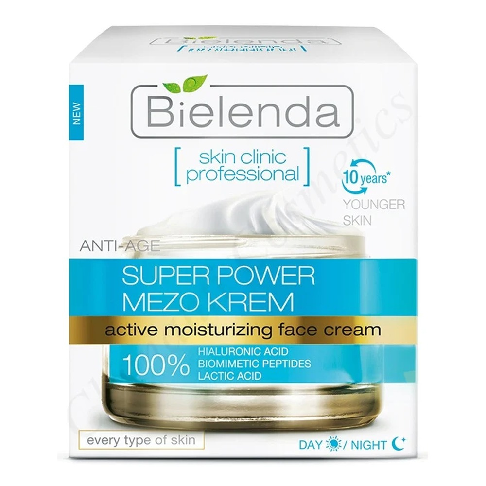 Bielenda Skin Clinic Super Power Mezo Moisturising Face Day and Night Cream for All Skin Types 50ml