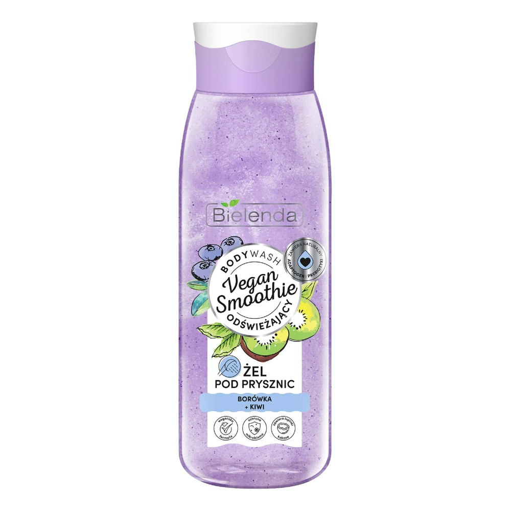 Bielenda Vegan Smoothie Refreshing Shower Gel with Blueberry and Kiwi 400g