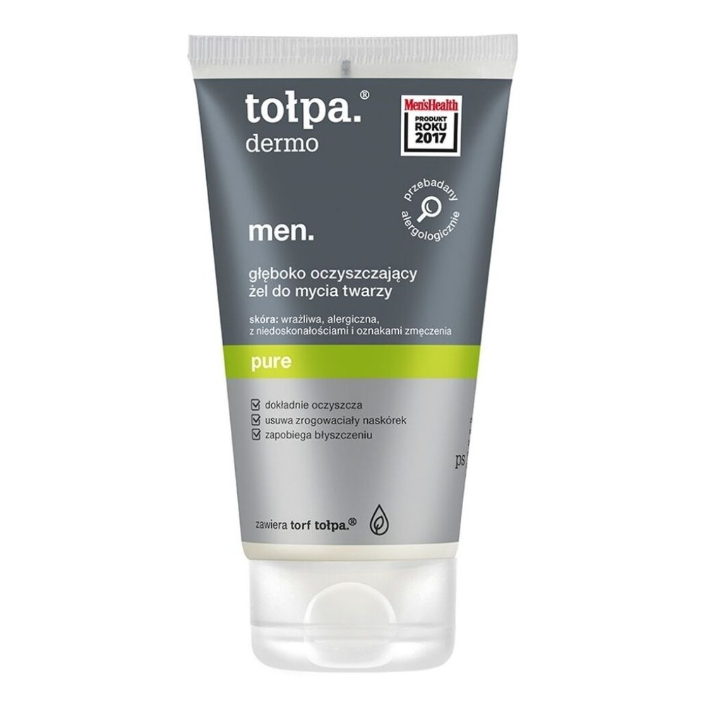 Tolpa Dermo Men Pure Charcoal Facial Cleansing Gel for Men 150ml