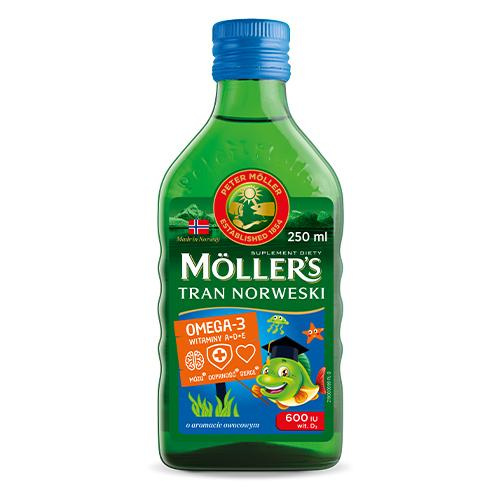 Mollers Norwegian Tran Fruit Flavor Resistance 600 IU vitamin D3 250 ml