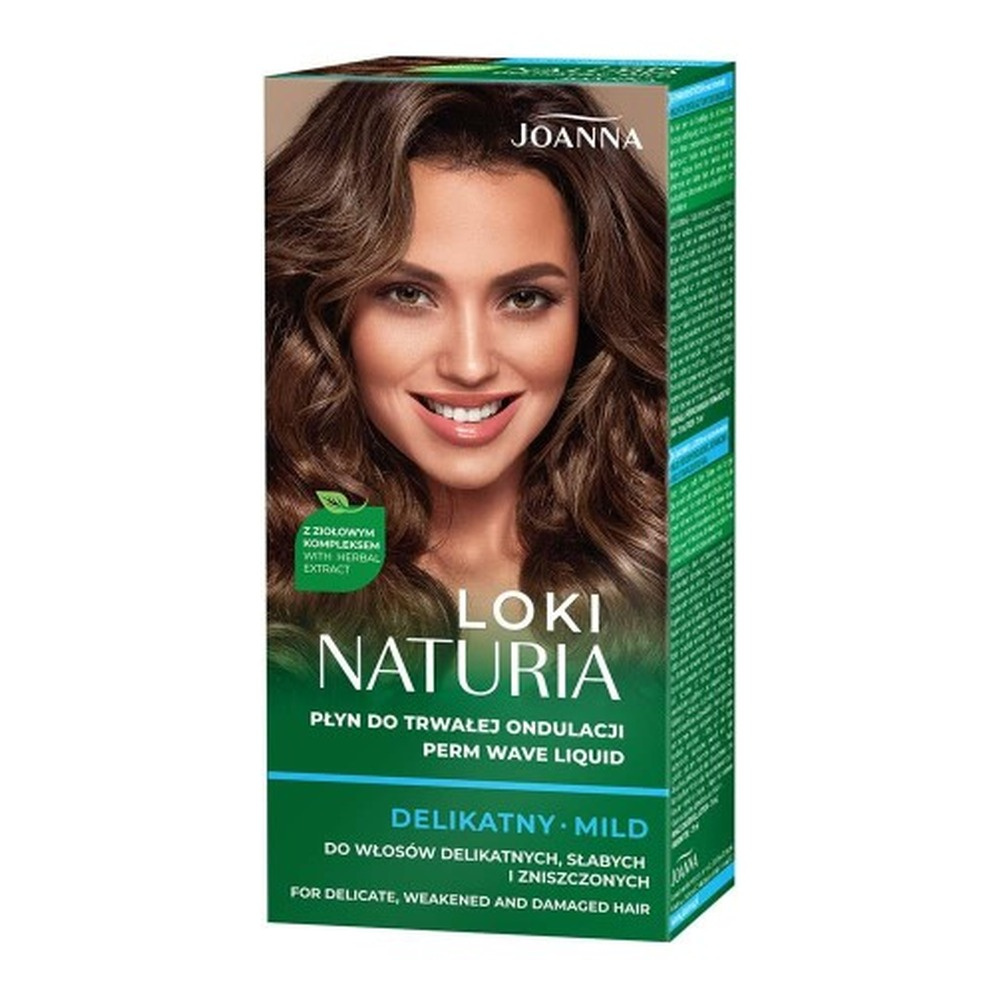 Joanna Naturia Curls Delicate Perm Liquid with Herbal Complex for Delicate Weak and Damaged Hair 1 Piece