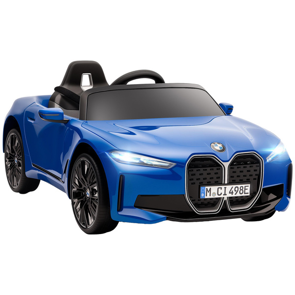 HOMCOM BMW i4 Licensed 12V Kids Electric Ride-On Car, Blue