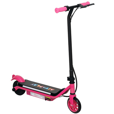 AIYAPLAY Electric Scooter for Kids Aged 6-14 Years, with Colourful Lights, Pink