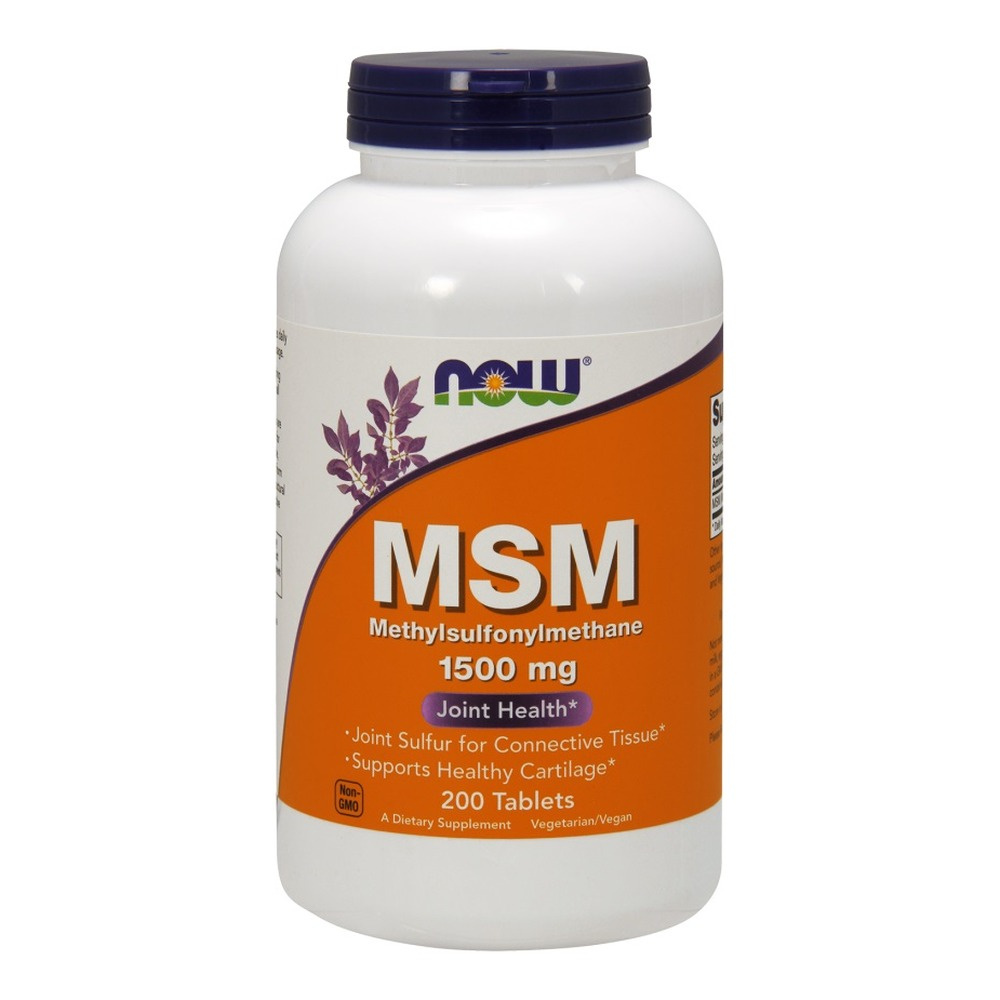 Now Foods MSM Methylsulphonylmethane 1500mg Supports Cartilage Health 200 Tablets