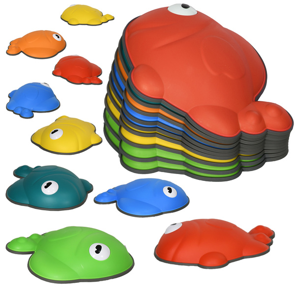 AIYAPLAY 9 Pcs Balance Stepping Stones Kids for Sensory with Non-slip Edge, Stackable Outdoor Indoor Obstacle Course