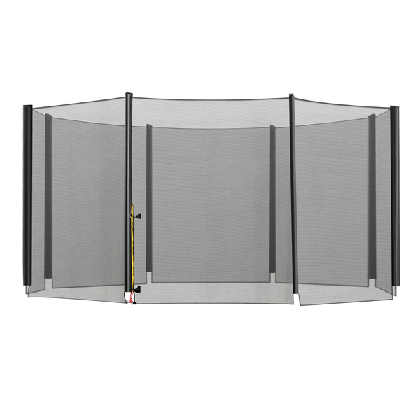 HOMCOM 13ft Trampoline Net Replacement Safety Net Enclosure Net Spare w/ 8 Poles