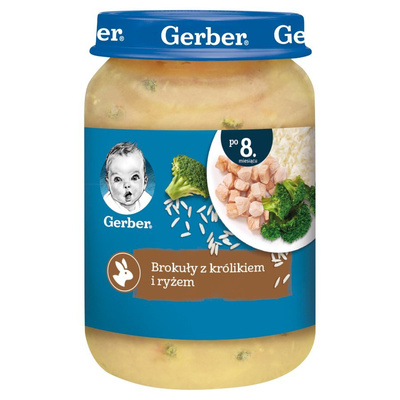 Gerber Broccoli with Rabbit and Rice for Babies after 8 Months 190g