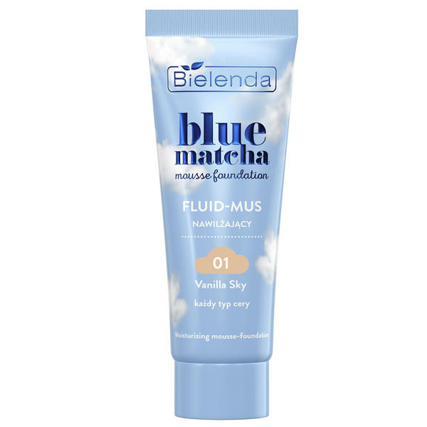 Bielenda Blue Matcha Moisturizing Fluid-Mousse 01 Vanilla Sky 30g