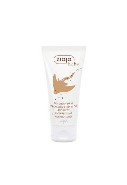 Ziaja Baby Waterproof Face Cream SPF 30 for Children over 3 Months Old 50ml