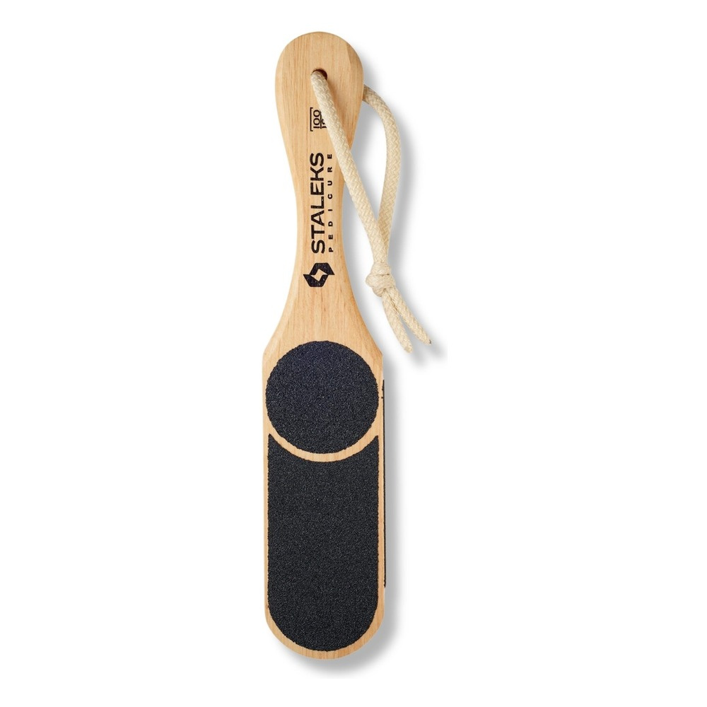 Staleks Beauty & Care 10 Type 3 Wooden Foot File 60/80/100/120 Grit Dual-sided Configuration