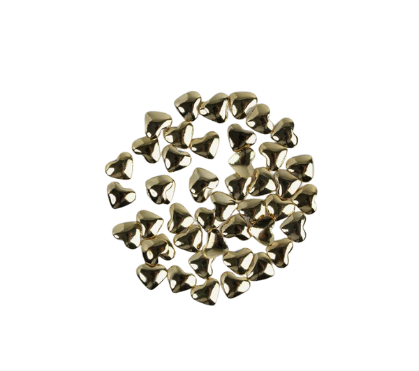 Semilac Nail Decoration Gold Hearts 50pcs