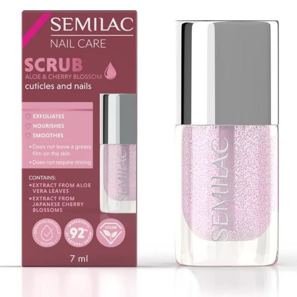 Semilac Aloe & Cherry Blossom Cuticle and Nail Scrub 7ml