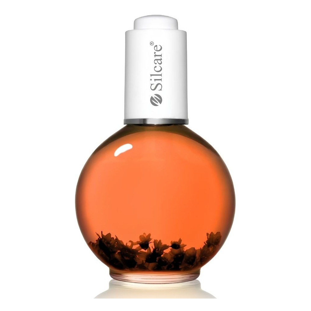 Silcare Garden of Colour Mango Orange Nail & Cuticle Oil with Flowers 75ml