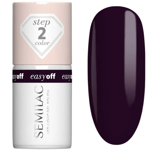 Semilac Easy Off Hybrid Gel Polish 021 Berry On Top Plum Red Shade 7ml