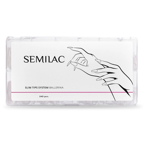 Semilac Slim Tips System Nail Tips Ballerina 240pcs