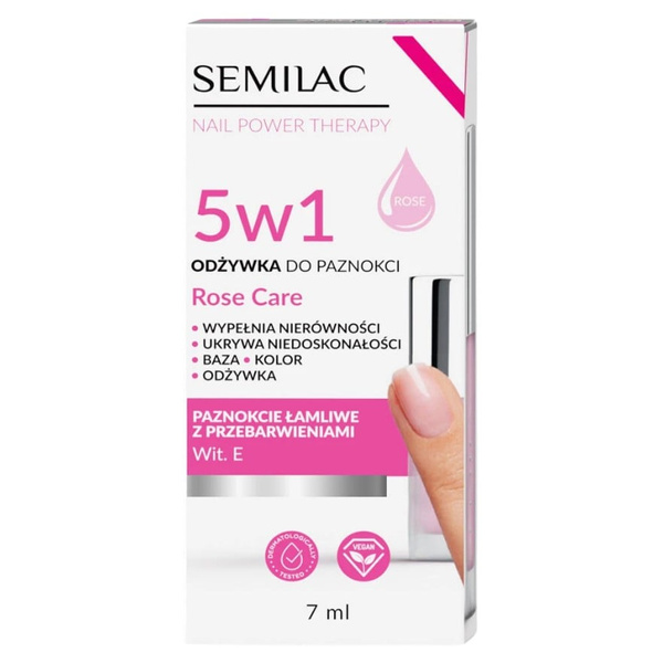 Semilac Nail Power Therapy Nail Conditioner Rose Care 7ml
