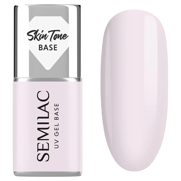 Semilac Cover Base Hybrid Gel Polish Skin Tone - Natural Pink 7ml