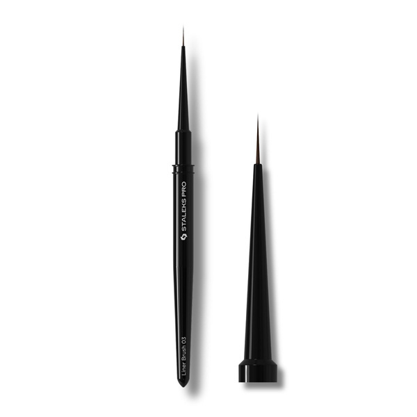 Staleks Pro Expert Brush-Liner For Nail Art Fine Detail And French Smile Lines 0.9 mm Tip Length 10 mm And 1 mm Tip Length 5–7 mm-NBE-03 (10mm)