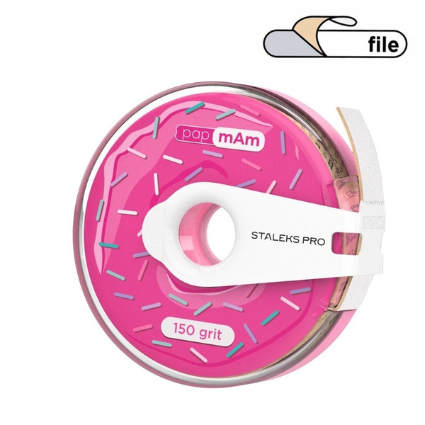 Staleks Pro Expert PapmAm Disposable White Abrasive Tape In Plastic Case 150 Grit ATC-150w 7m