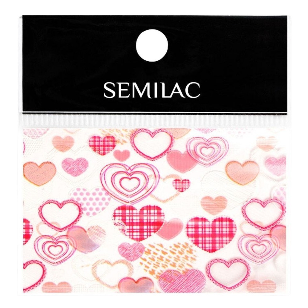 Semilac Nail Transfer Foil Pink Heart 26