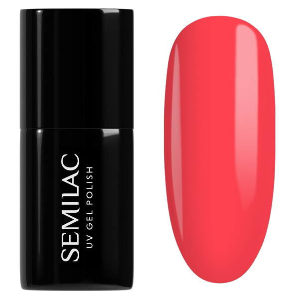Semilac UV/LED Neon Soak Off Hybrid Nail Gel Polish - 445 Tropical Flamingo 7ml