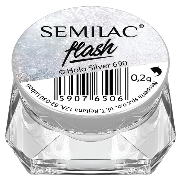 Semilac Flash - 690 Holo Silver Nail Decoration 0.2g