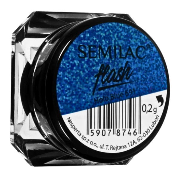 Semilac Flash - 691 Holo Blue Nail Decoration 0.2g