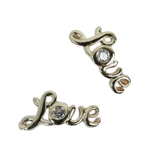 Semilac 792 Gold Love Nail Decoration 2pcs