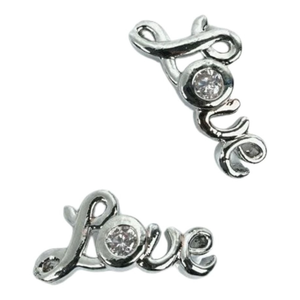 Semilac 793 Silver Love Nail Decoration 2pcs