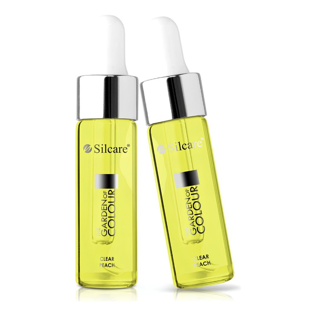 Silcare Garden of Colour Clear Peach Nail & Cuticle Oil with Dropper 15ml