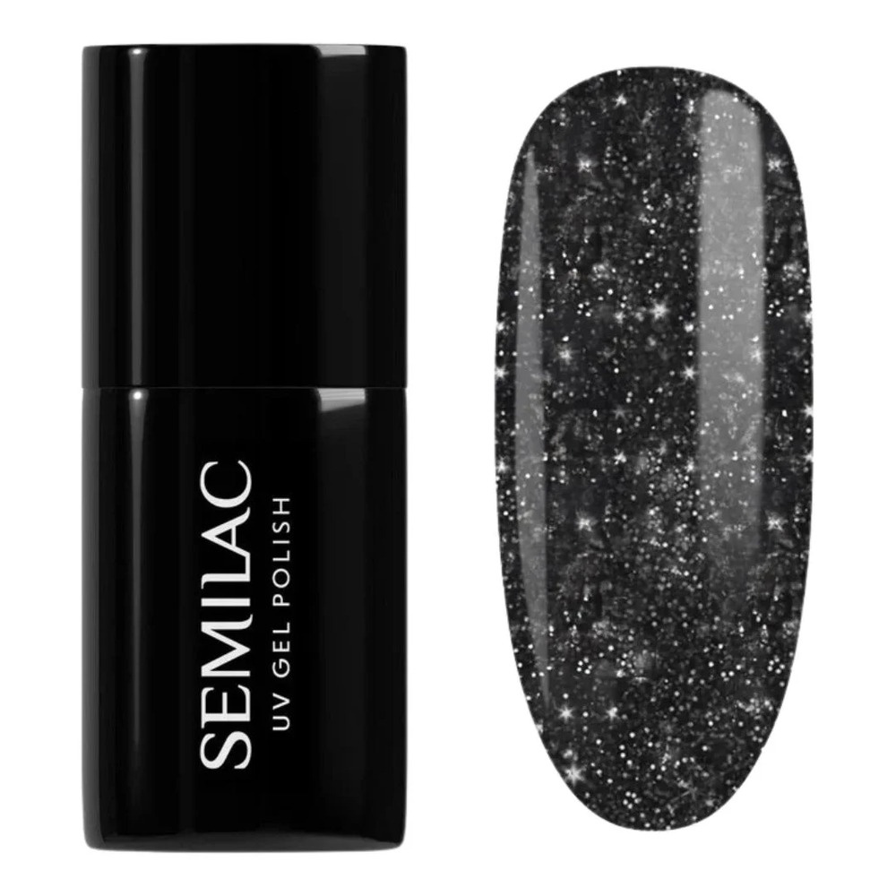 Semilac Love Is In The Nails UV/LED Soak Off Hybrid Nail Gel Polish - 394 Sparkling Midnight Date 7ml