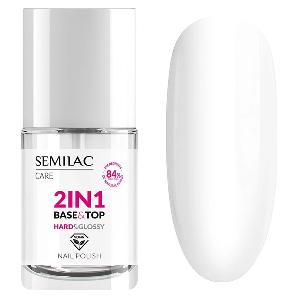 Semilac 2in1 Base & Top Coat Base Coat & Top Coat Hard & Glossy 7ml
