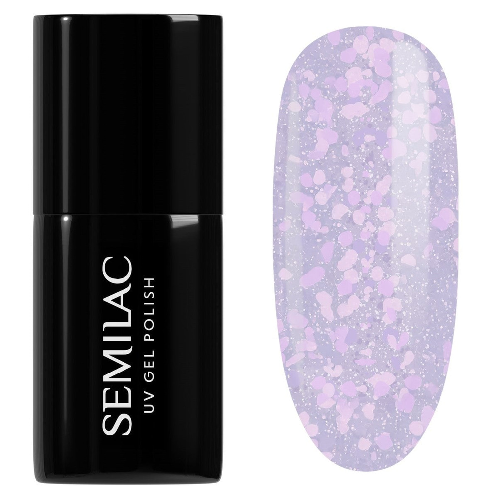 Semilac Crushed Ice Hybrid Gel Polish 492 Icy Lavender Bliss 7ml