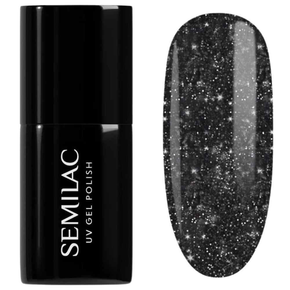 Semilac Love Is In The Nails UV/LED Soak Off Hybrid Nail Gel Polish - 394 Sparkling Midnight Date 7ml
