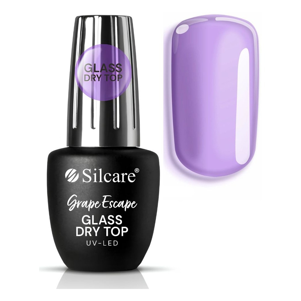 Silcare Glass Dry Top Semi-Transparent Hybrid Top Coat Grape Escape 9ml