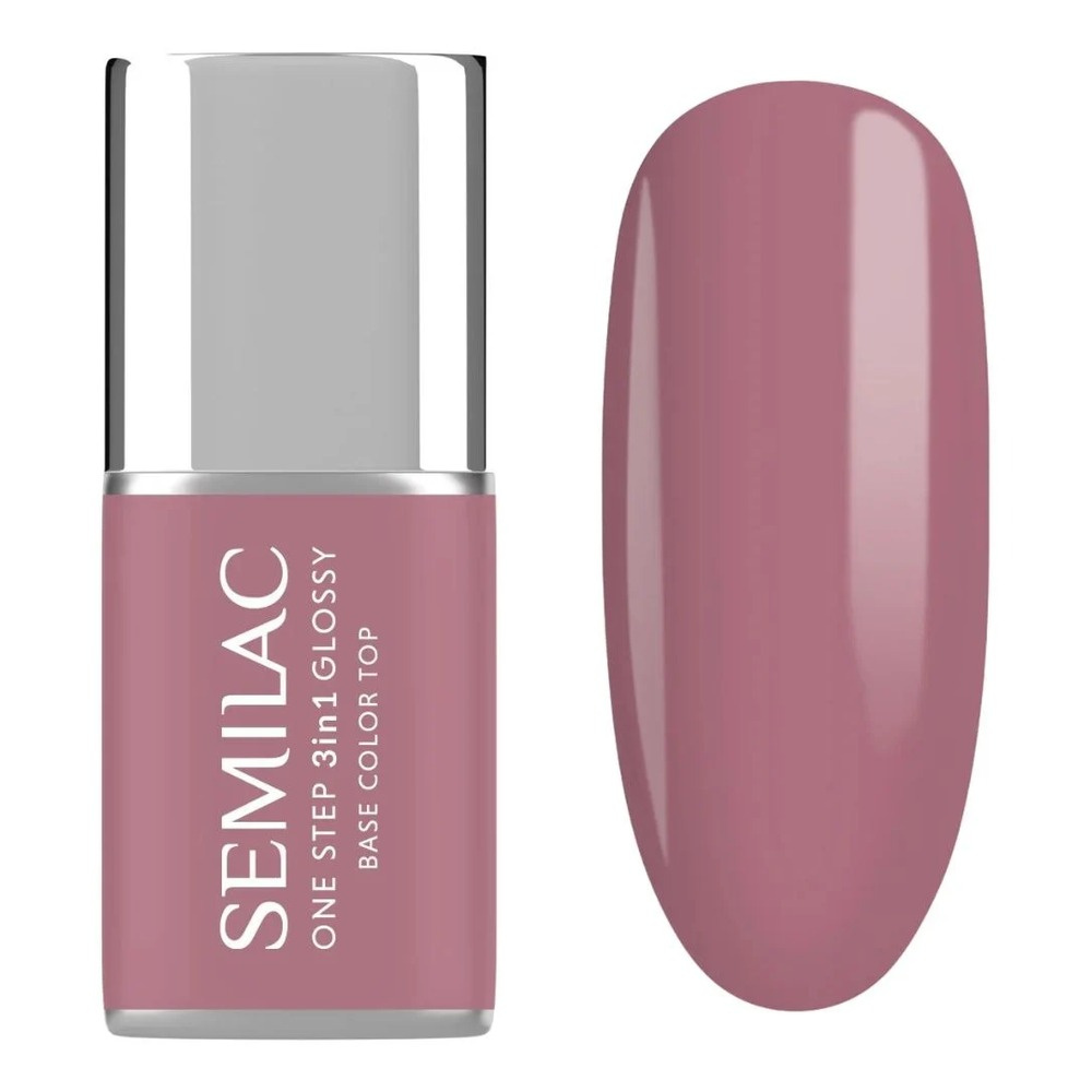 Semilac One Step 3in1 Hybrid Gel Polish 201 Glossy Earth Pink 7ml