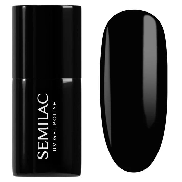Semilac Super Cover Hybrid Gel Polish 300 Perfect Black 7ml