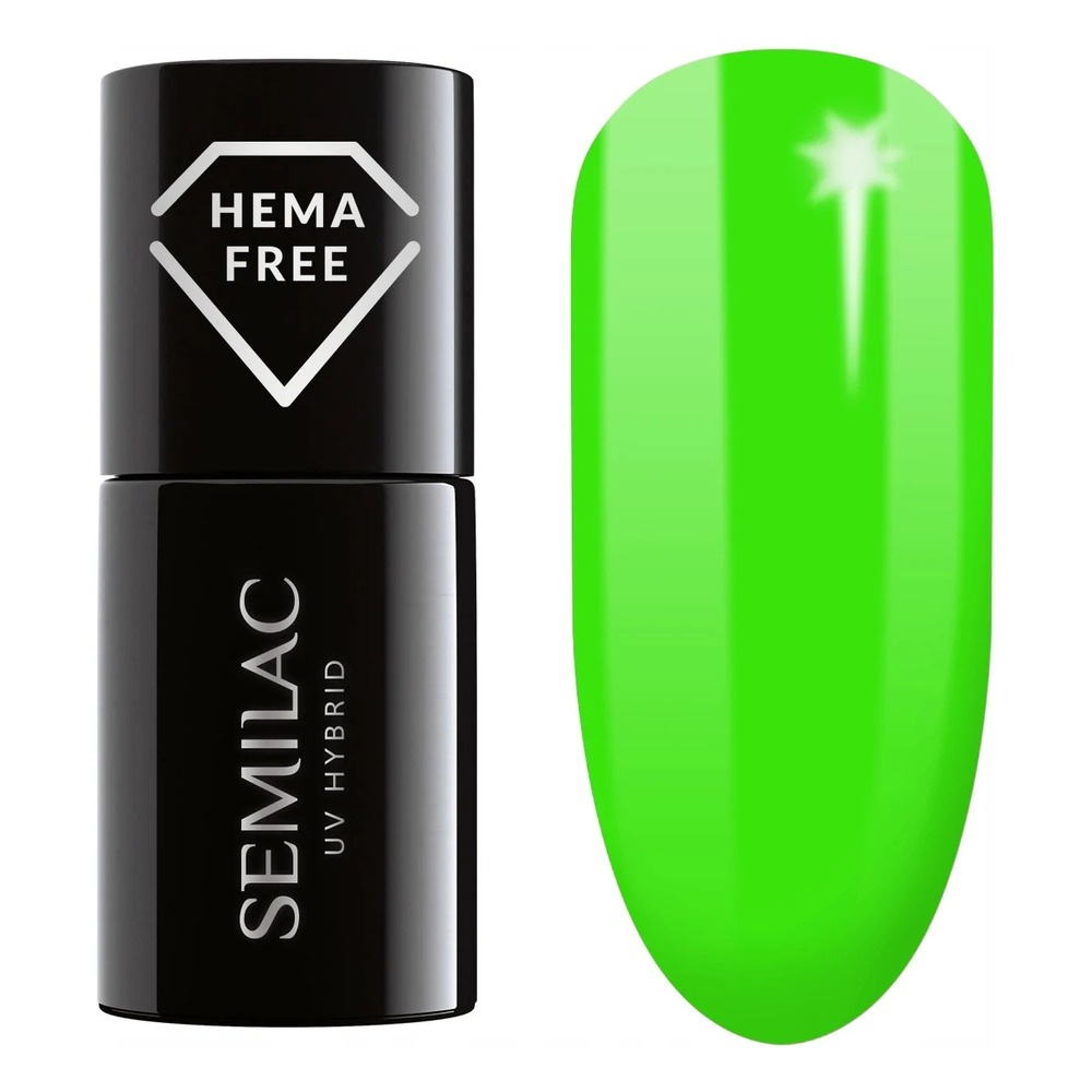 Semilac UV/LED Neon Soak Off Hybrid Nail Gel Polish - 447 Loco Lime 7ml