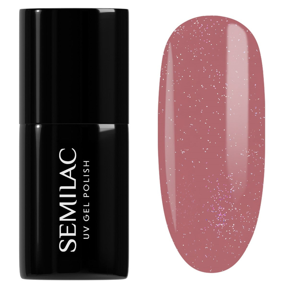Semilac Shimmer Dust UV/LED Soak Off Hybrid Gel Nail Polish - 321 Shimmer Dust Caramel 7ml