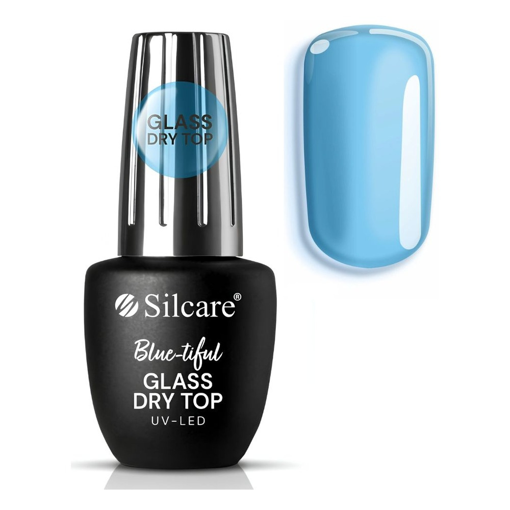 Silcare Glass Dry Top Semi-Transparent Hybrid Top Coat Blue-Tiful 9ml