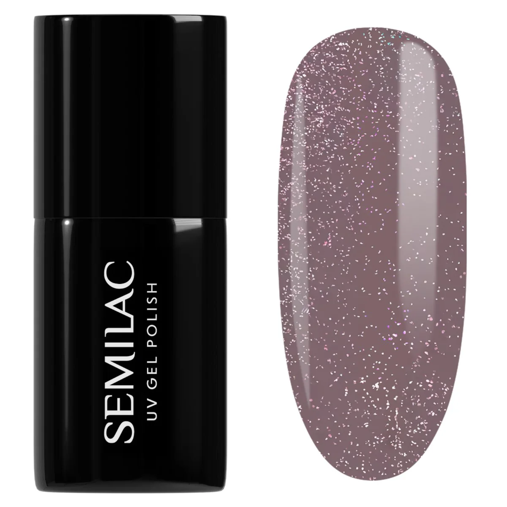 Semilac Shimmer Dust UV/LED Shimmer Dust Soak Off Hybrid Gel Nail Polish - 322 Shimmer Dust Brown 7ml