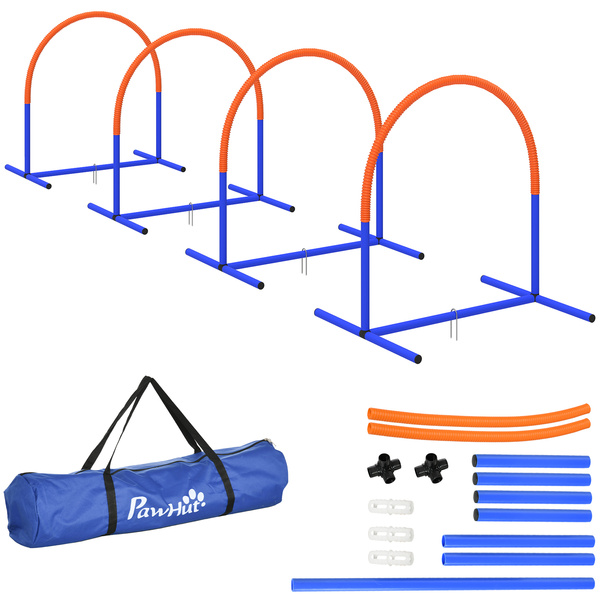 PawHut Four-Piece Portable Dog Agility Equipment - Blue