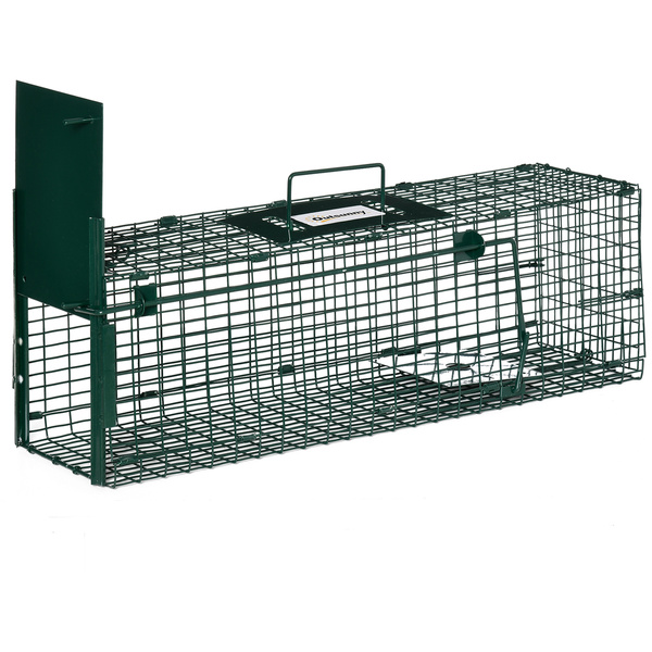 Outsunny Metal Rat Trap with Single Door, for Small Animals, Dark Green